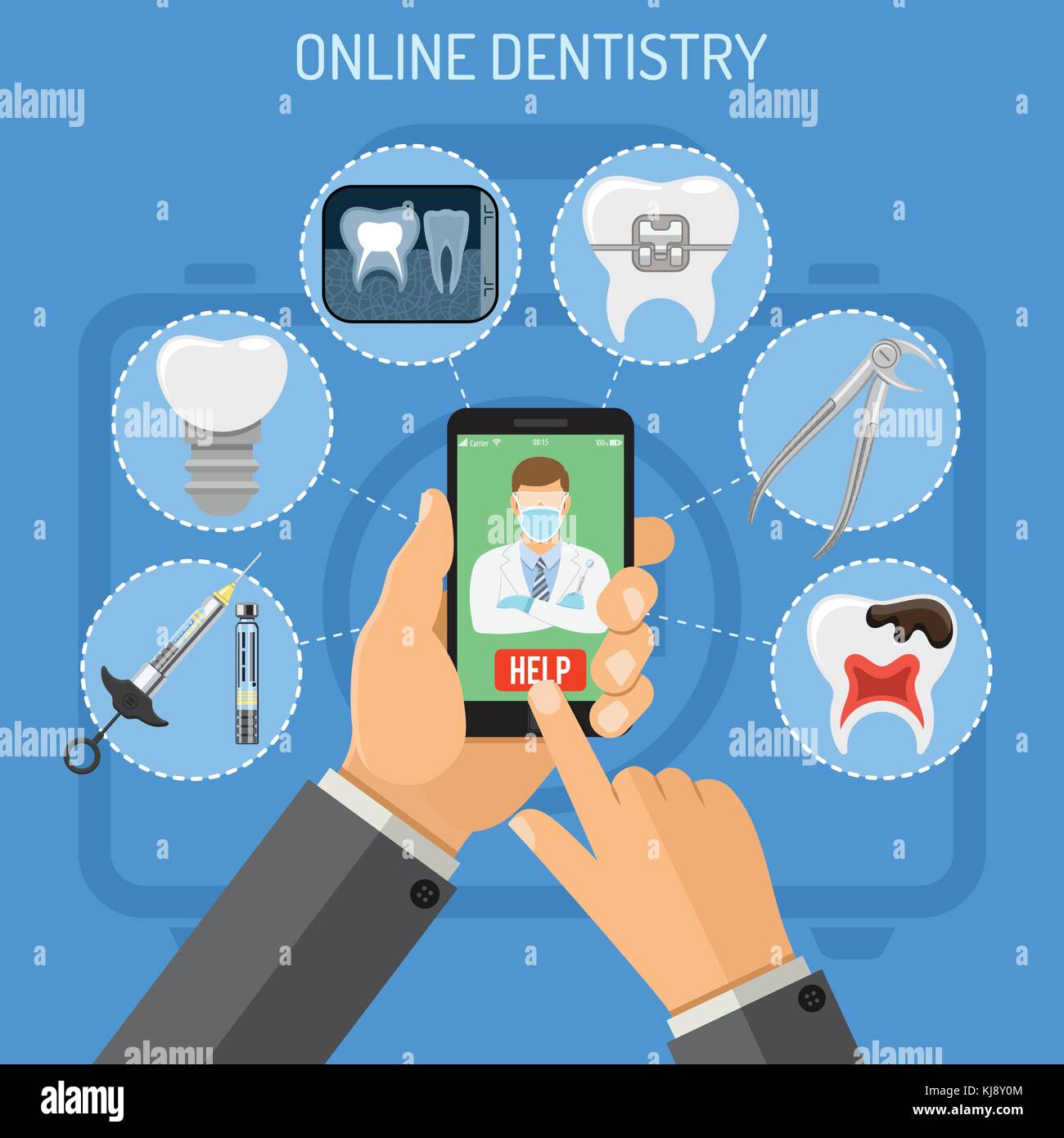 Online dentistry concept Stock Vector Image & Art - Alamy
