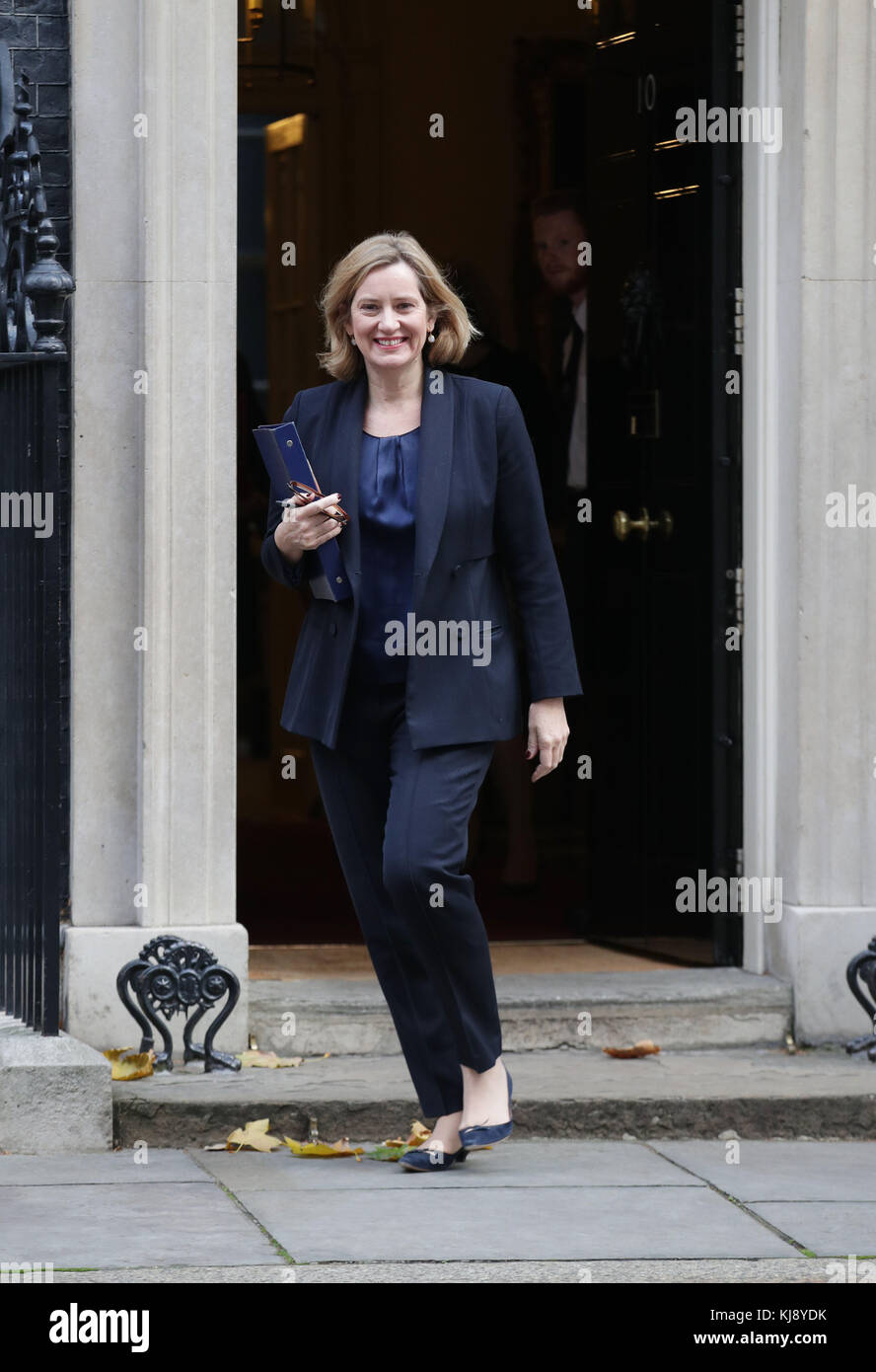 Home Secretary Amber Rudd leaving Downing Street, London, after a pre ...