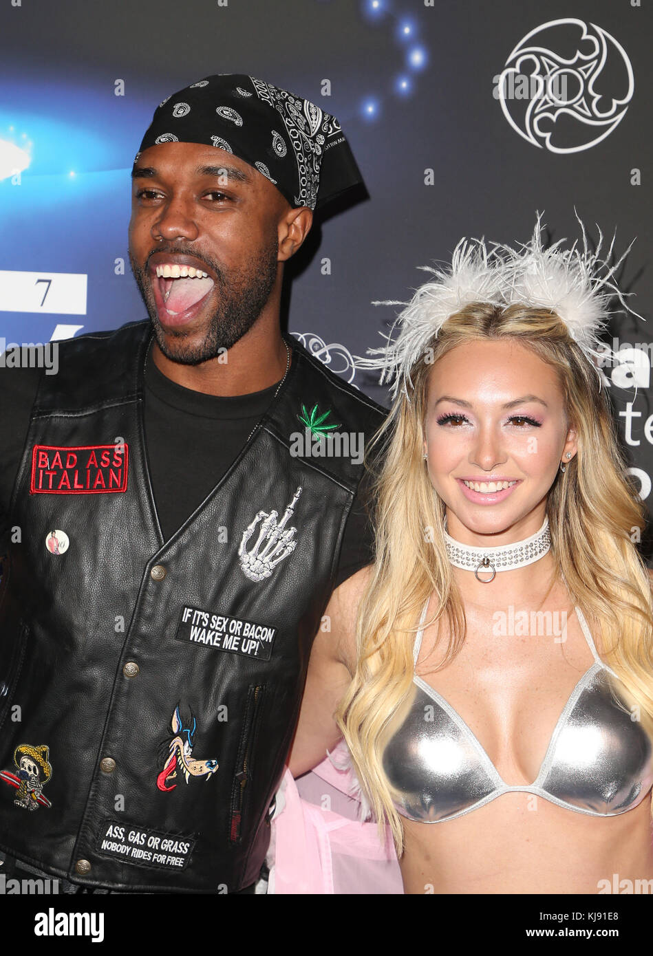 2017 MAXIM Halloween Party Featuring: DeMario Jackson and Corinne