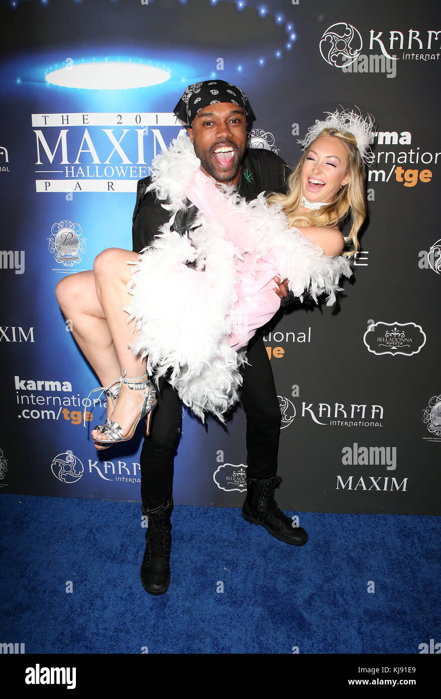 2017 MAXIM Halloween Party Featuring: DeMario Jackson and Corinne