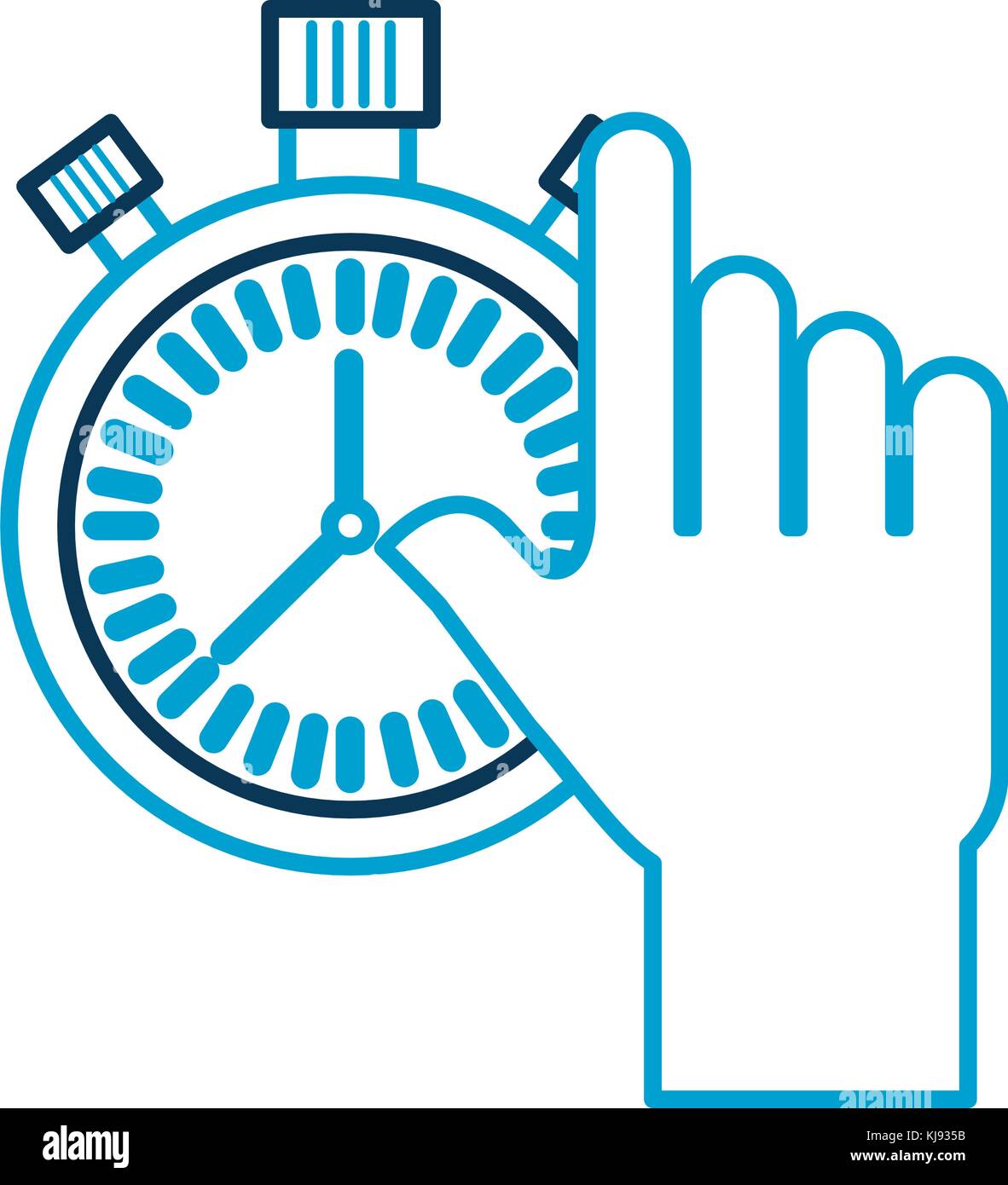 hand holding chronometer control countdown image Stock Vector Image ...