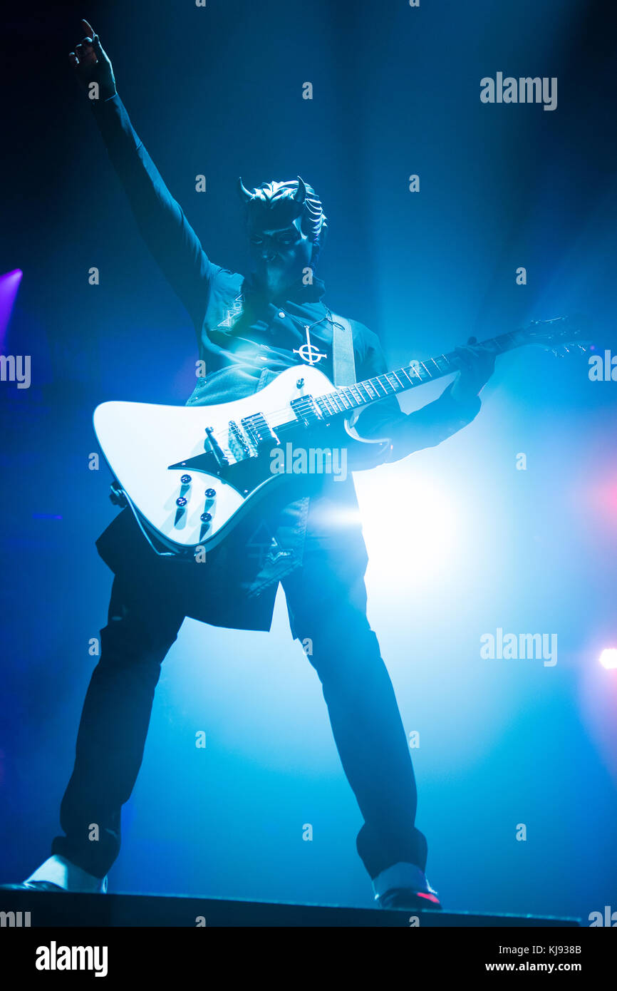 Denmark, Valby - April 26, 2017. The Swedish doom metal band Ghost ...