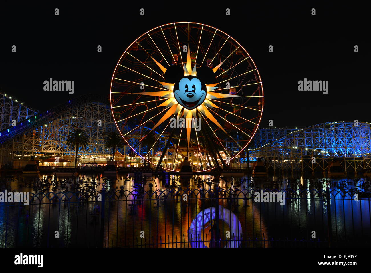 MIckeys wheel at Disneyland Stock Photo