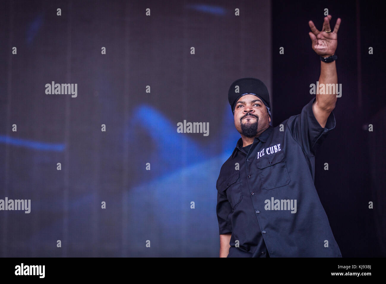 Lyricist Rapper Denmark, Roskilde – July 1, 2017. The American rapper and lyricist Ice ...