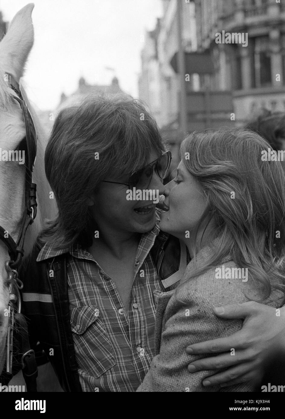 American pop star David Cassidy with his fiancee Kay Lenz in London. Stock Photo