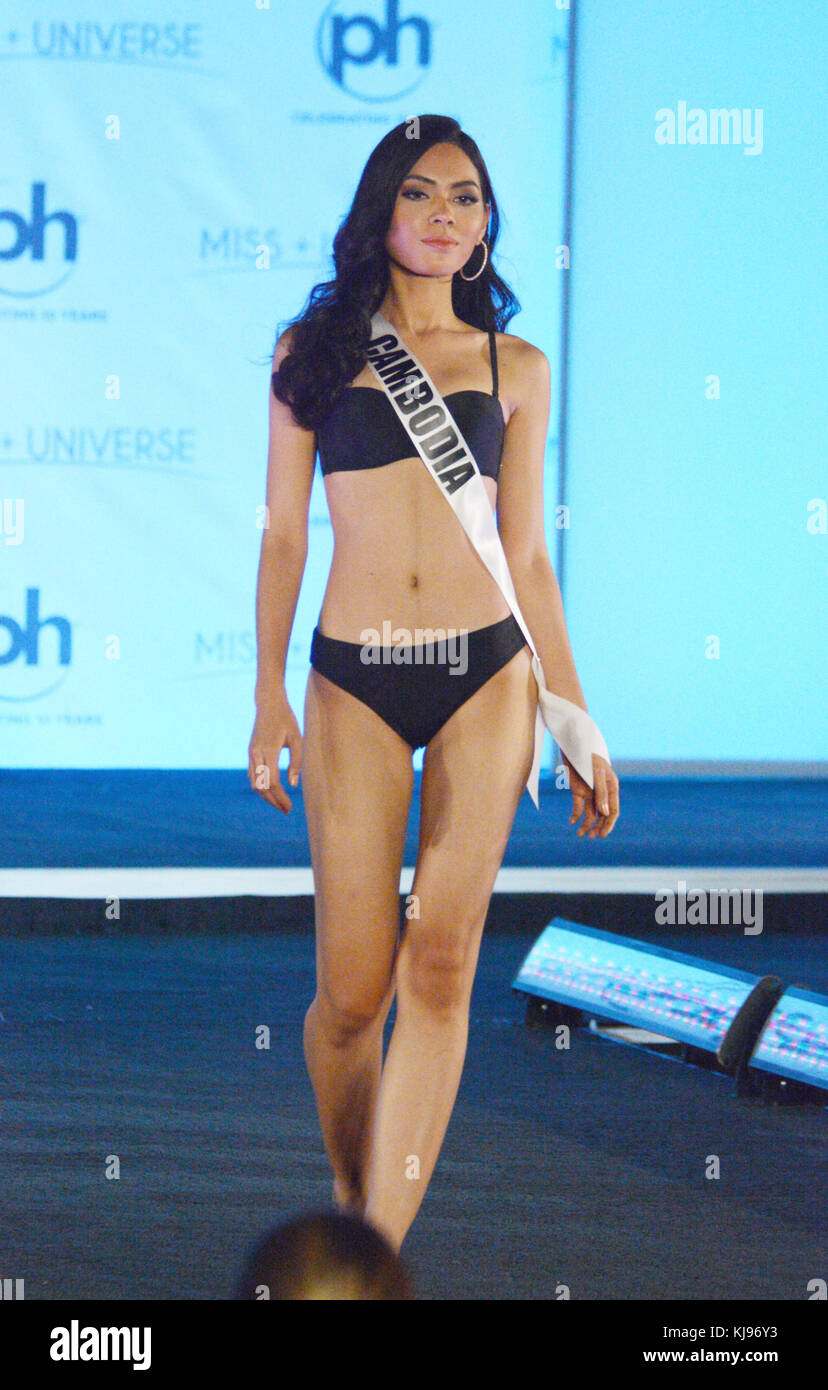 Las Vegas, Nevada, USA. 21st Nov, 2017. Miss Universe Cambodia By  Southearly participates in the Swimsuit competition of the 66th Miss  Universe Competition on November 20, 2017 at the Planet Hollywood Resort