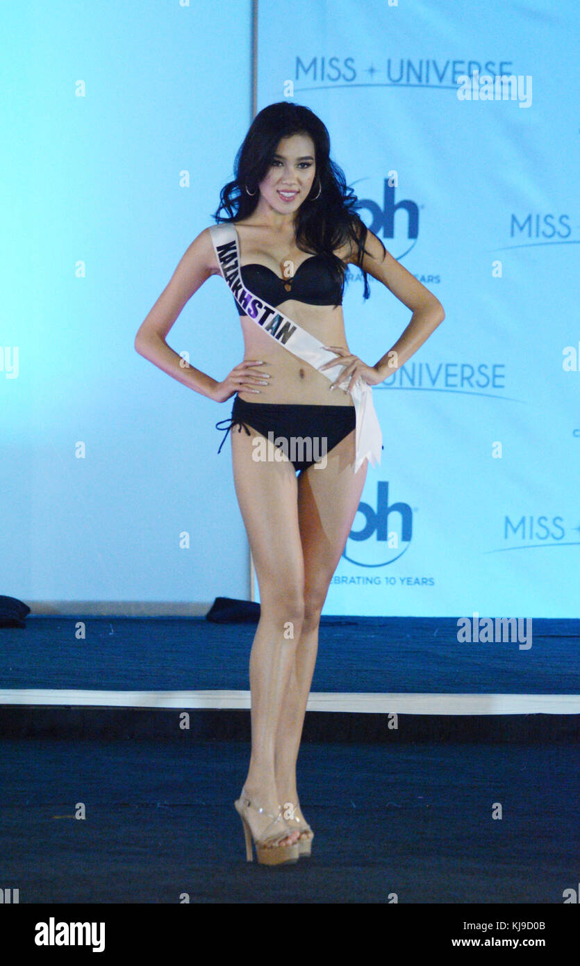 Las Vegas, Nevada, USA. 23rd Nov, 2017. Miss Universe Kazakhstan Kamila Assilova participates in the Swimsuit competition of the 66th Miss Universe Competition on November 20, 2017 at the Planet Hollywood Resort & Casino in Las Vegas, Nevada Credit: Marcel Thomas/ZUMA Wire/Alamy Live News Stock Photo