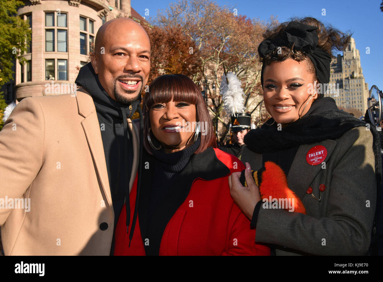 New York, USA. 23rd November, 2017. Common, Patti LaBelle and Andra Day at  the 91st Annual