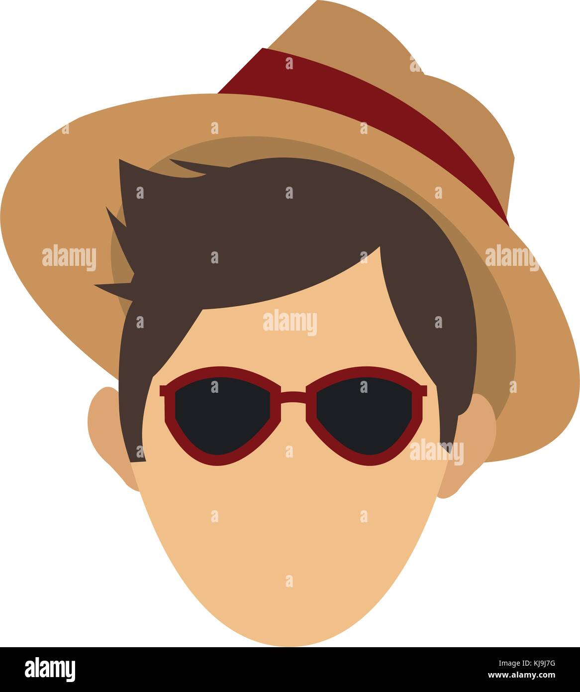 Young man with hat and sunglasses Stock Vector Image & Art - Alamy