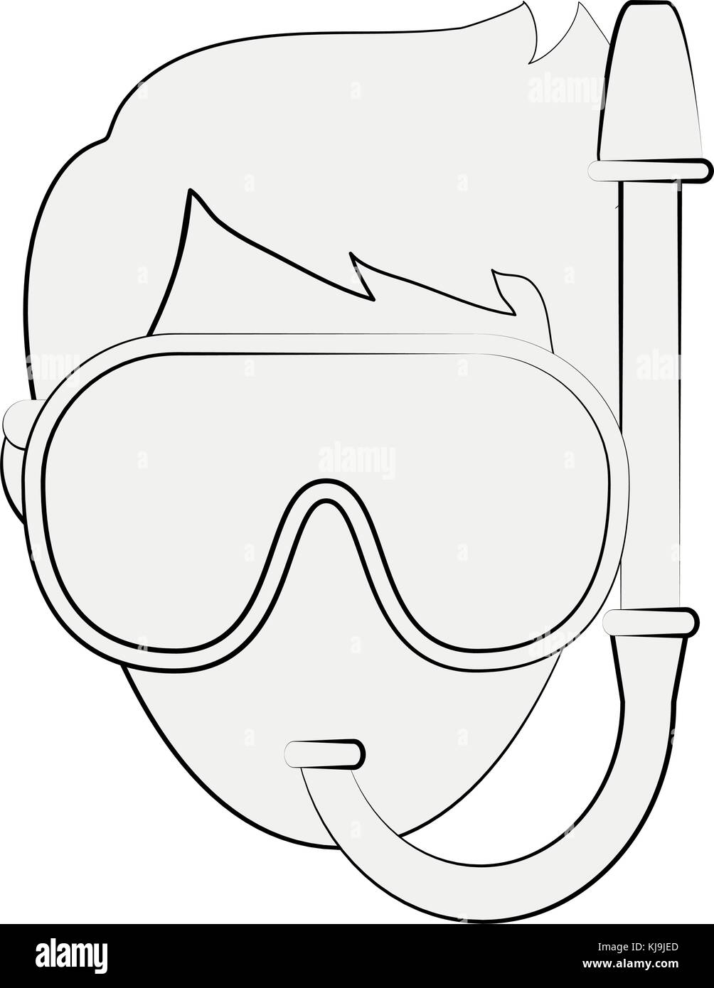 Man with diving mask Stock Vector Image & Art - Alamy