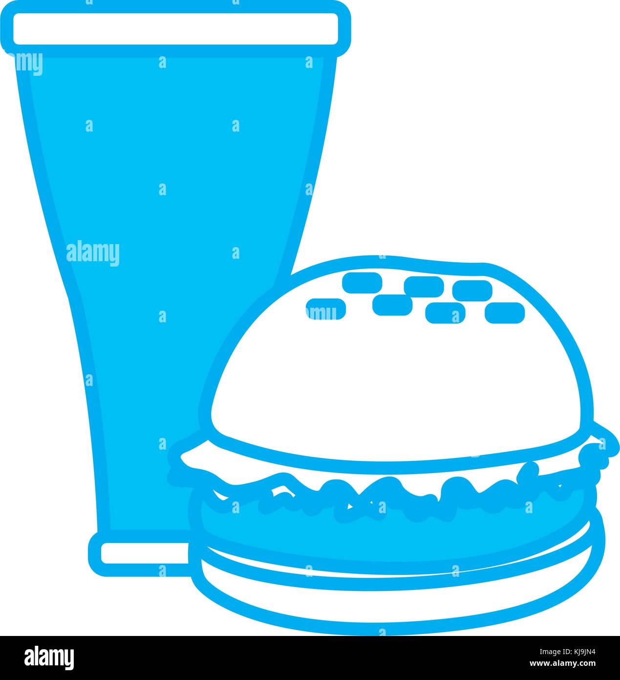 hamburger and soda Stock Vector Image & Art - Alamy