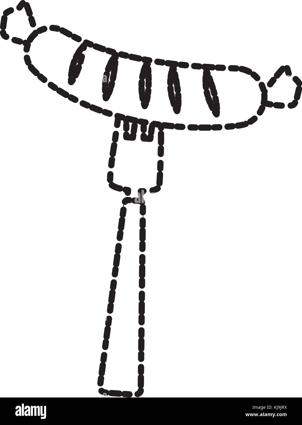 Fork with Sausage delicious food Stock Vector Image & Art Alamy