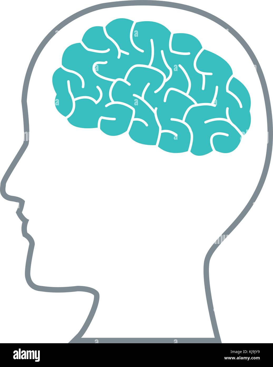 Human brain head silhouette Stock Vector Image & Art - Alamy