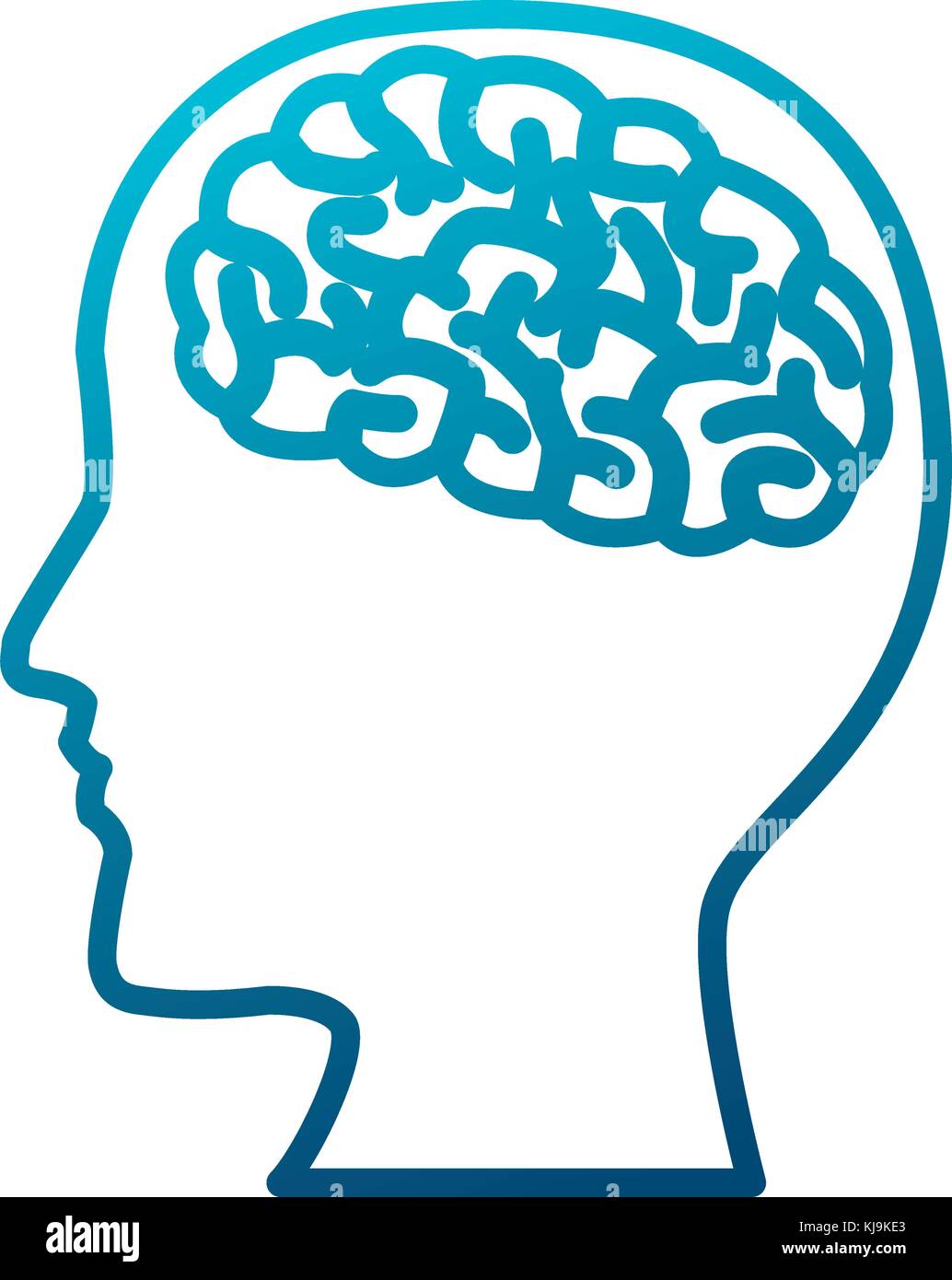 Human brain head silhouette Stock Vector Image & Art - Alamy