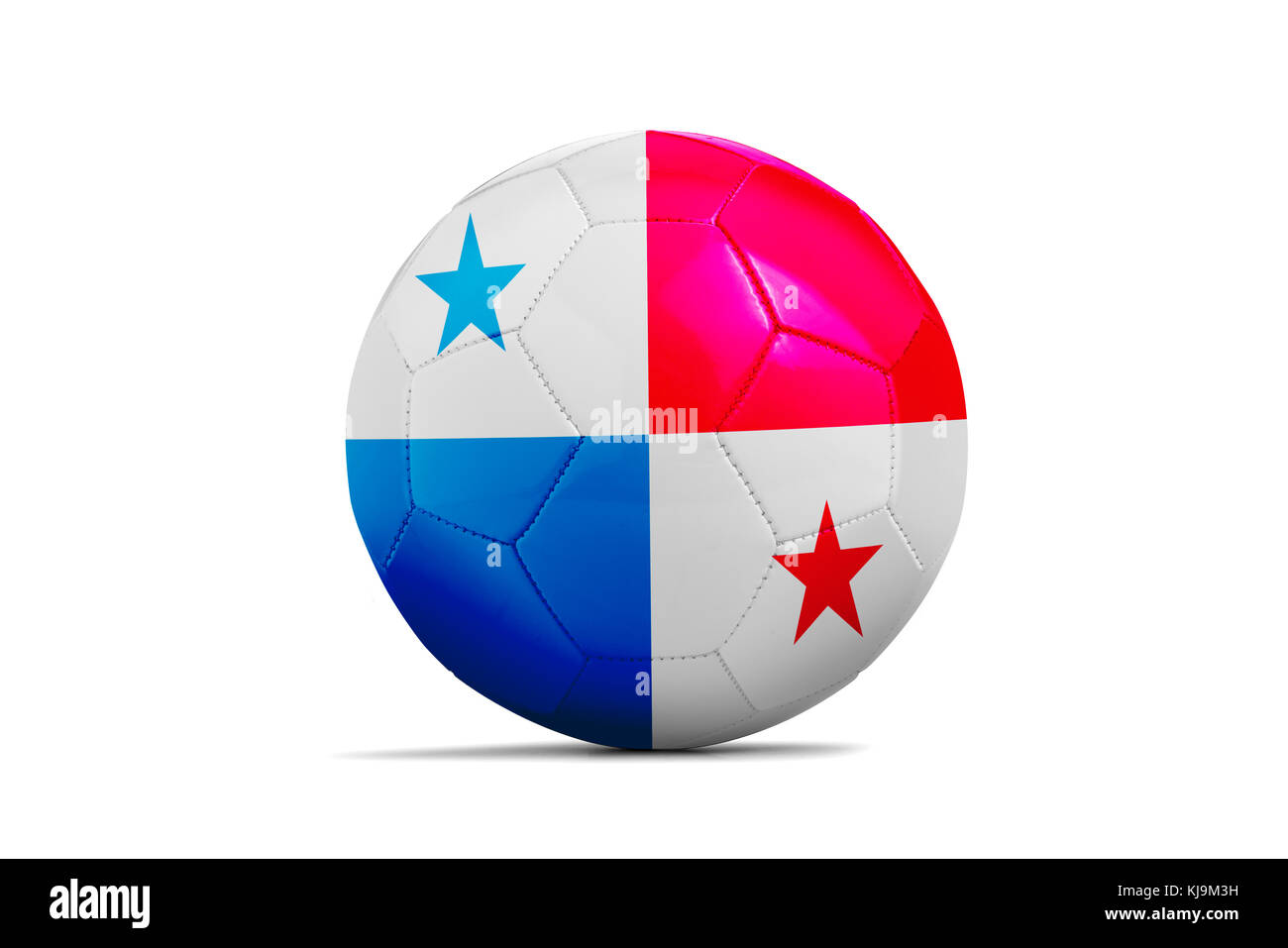 Soccer ball isolated with team flag, Russia 2018. Panama Stock Photo