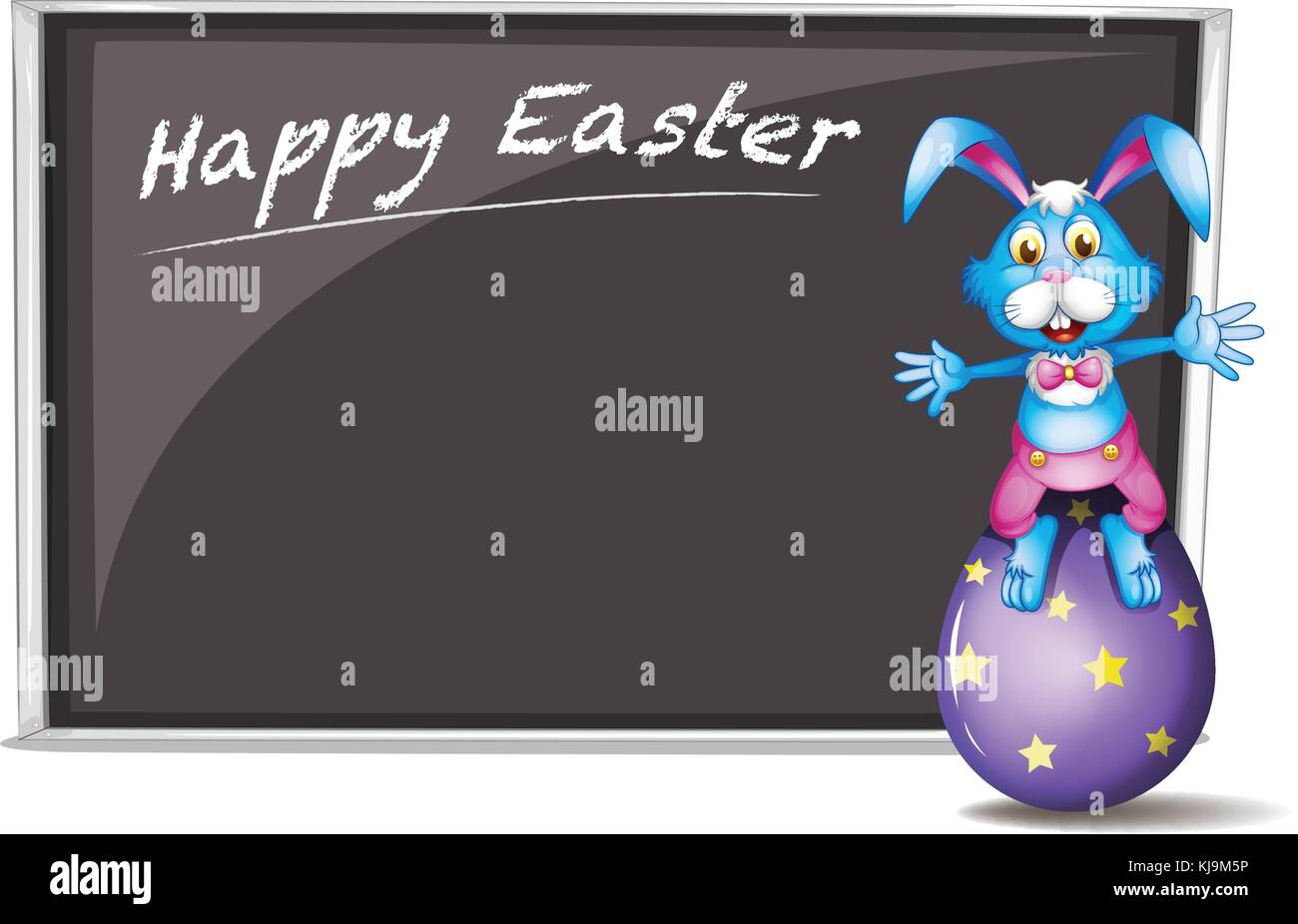 Illustration of a bunny and the easter egg on a white background Stock ...