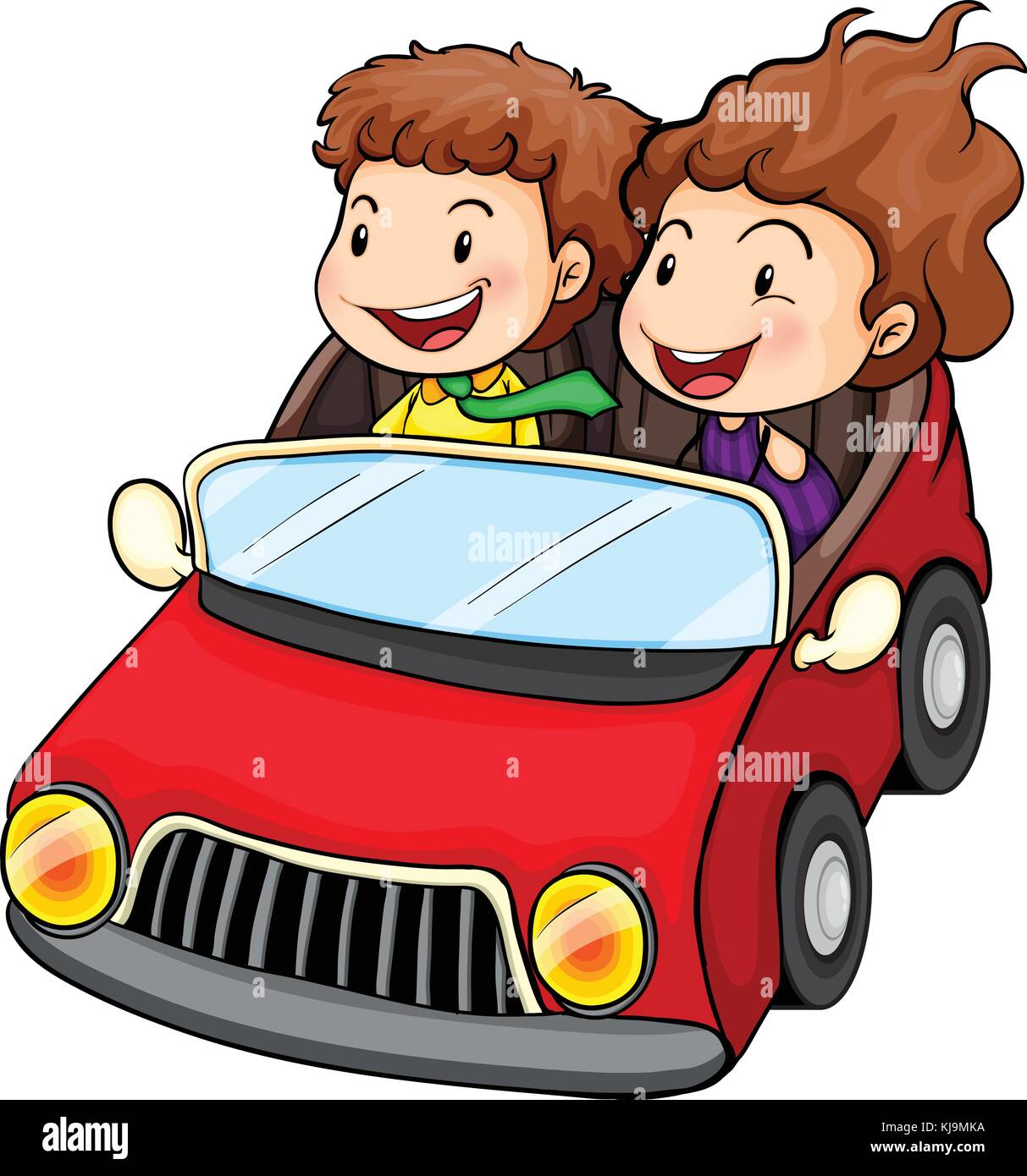 Illustration of a girl and a boy riding in the red car on a white background Stock Vector Image & Art - Alamy Illustration of a girl and a boy riding in the red car on a white background Stock Vector Image & Art - Alamy