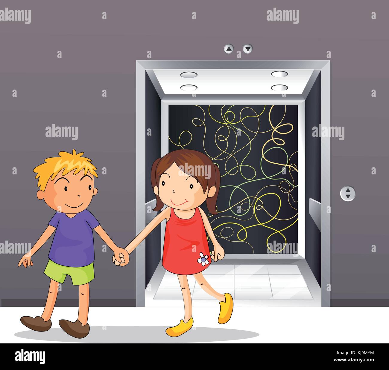 Elevator boy Stock Vector Images Alamy