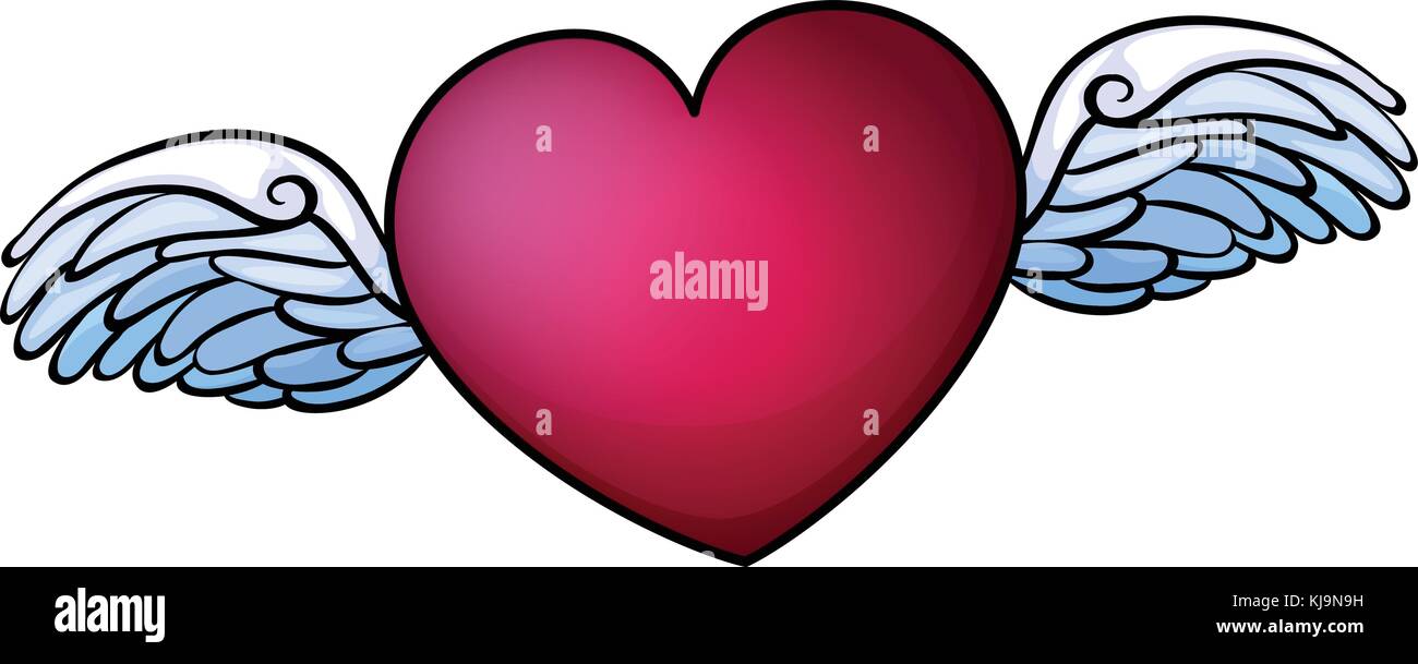 Illustration of a red heart on a white background Stock Vector Image ...