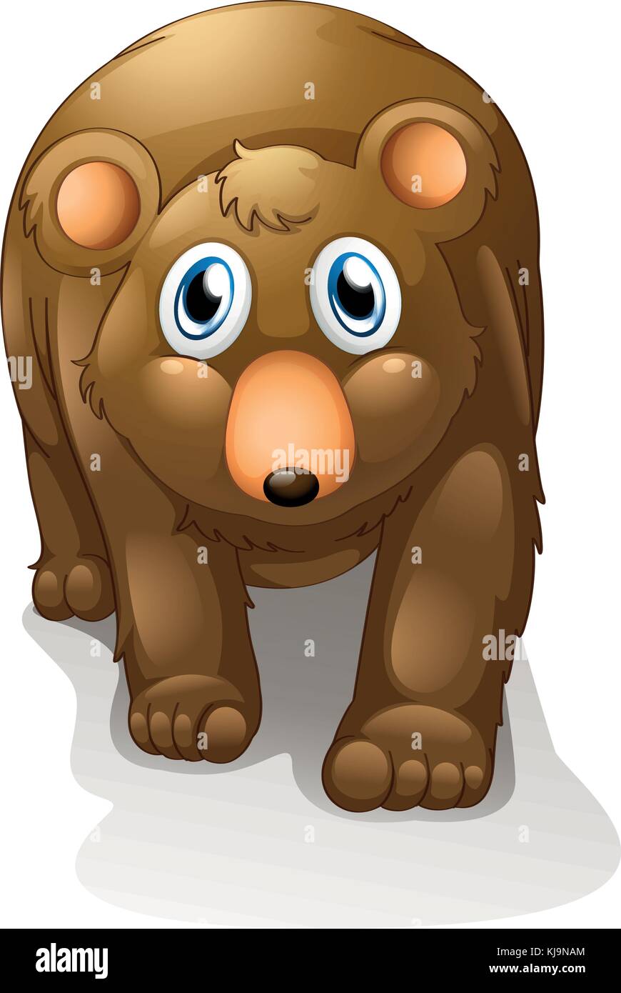 Illustration of a brown bear on a white background Stock Vector Image ...