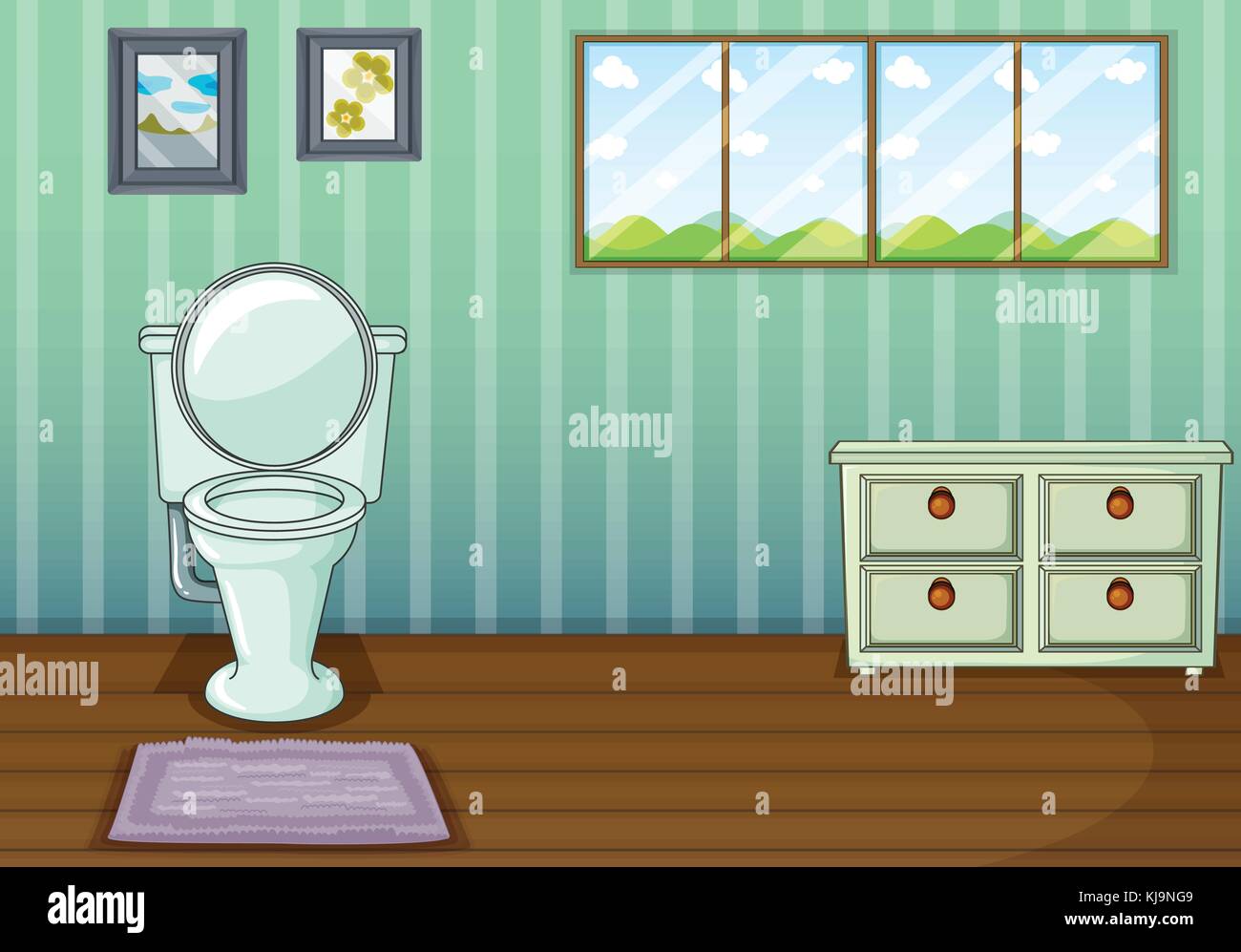 Illustration of a clean comfort room Stock Vector Image & Art Alamy