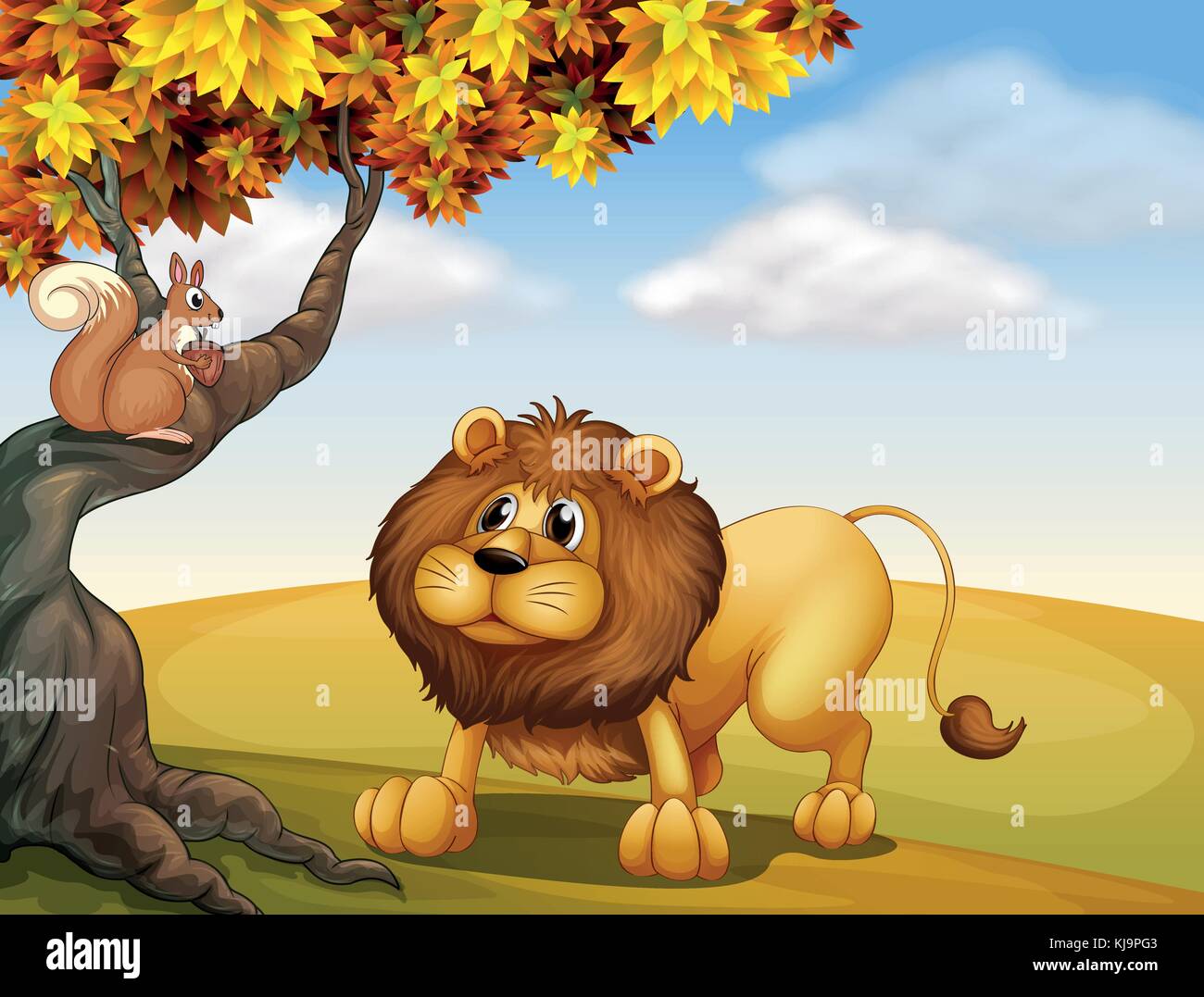 Lion and squirrel hi-res stock photography and images - Alamy