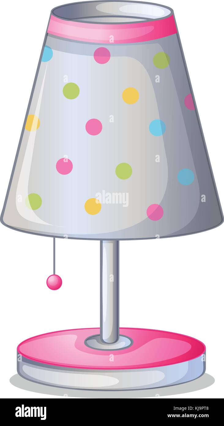 Illustration of lampshade on a white background Stock Vector Image