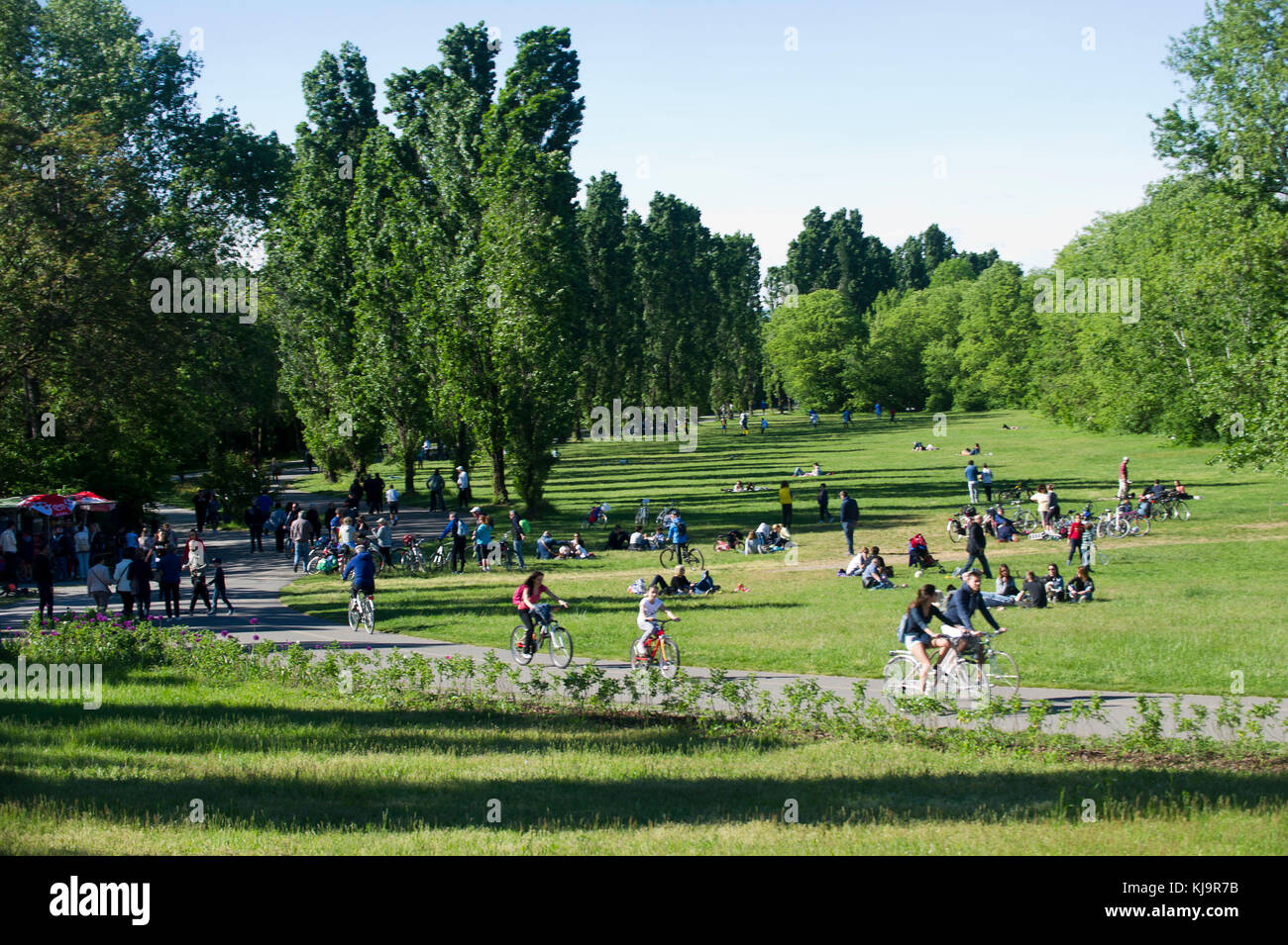 Parco Nord Milano is a metropolitan suburban park located on the northern outskirts of Milan. Classified as regional, it stretches between the towns of Milan, Bresso, Cusano Milanino, Cormano, Cinisello Balsamo, Sesto San Giovanni. Stock Photo
