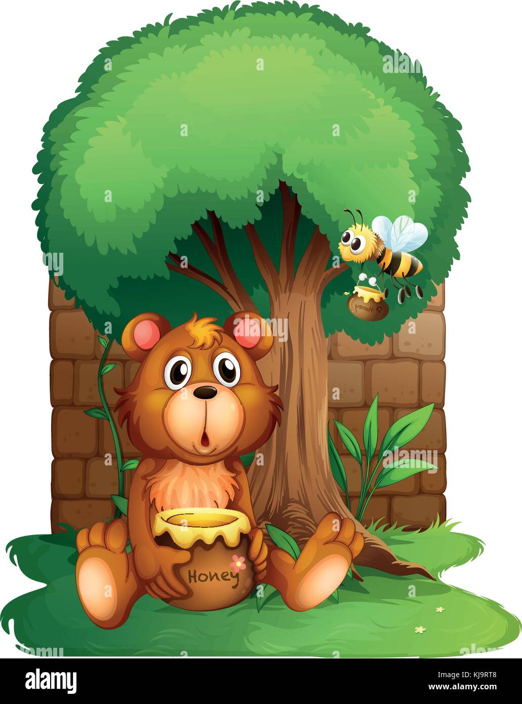 Trees for bees Stock Vector Images - Alamy