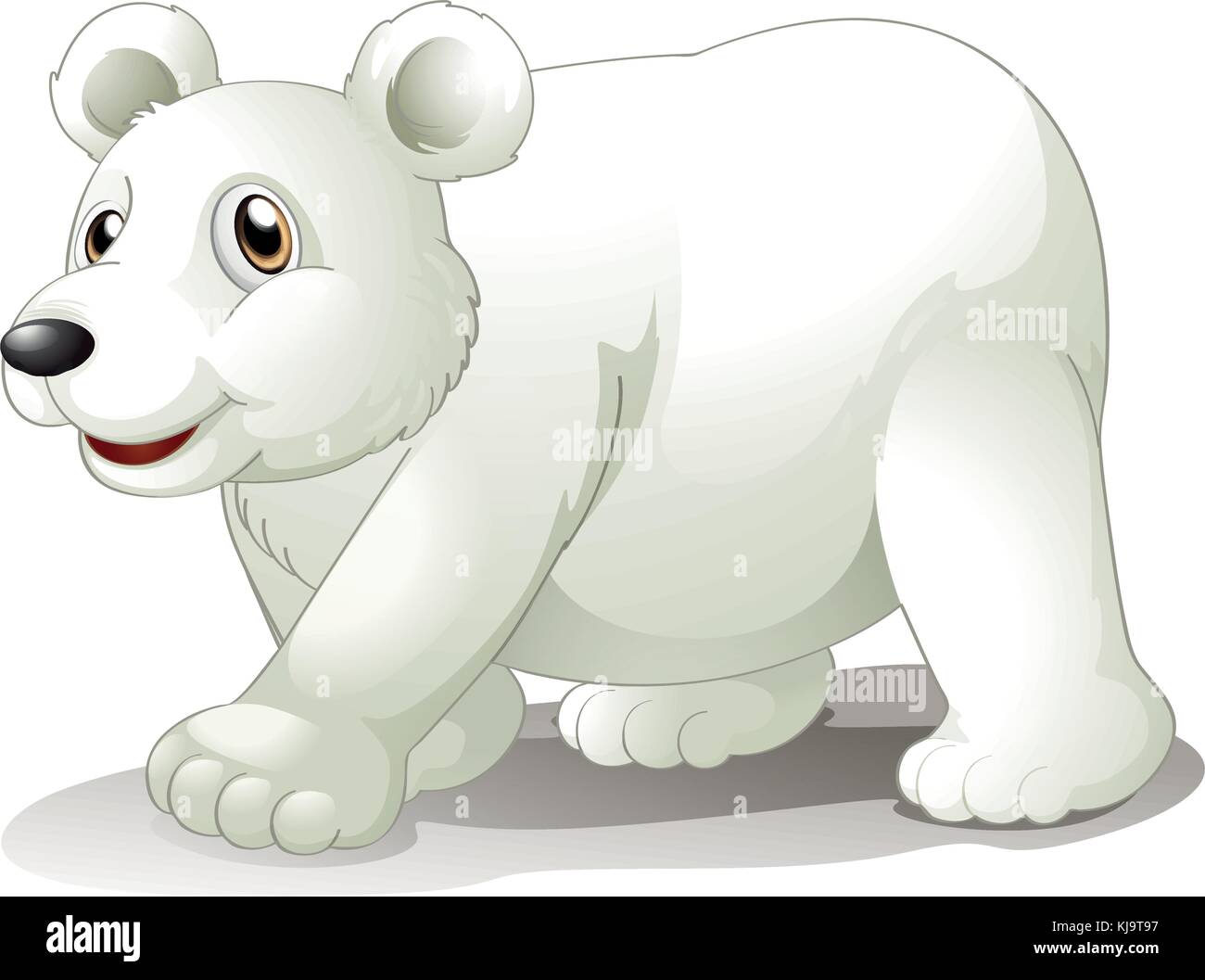 Illustration of a big white bear on a white background Stock Vector ...