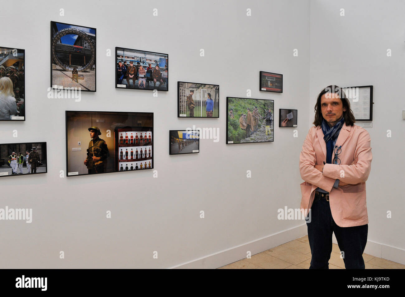 Jeremy Deller Turner Prize Winner pictured at his We're Here Because We