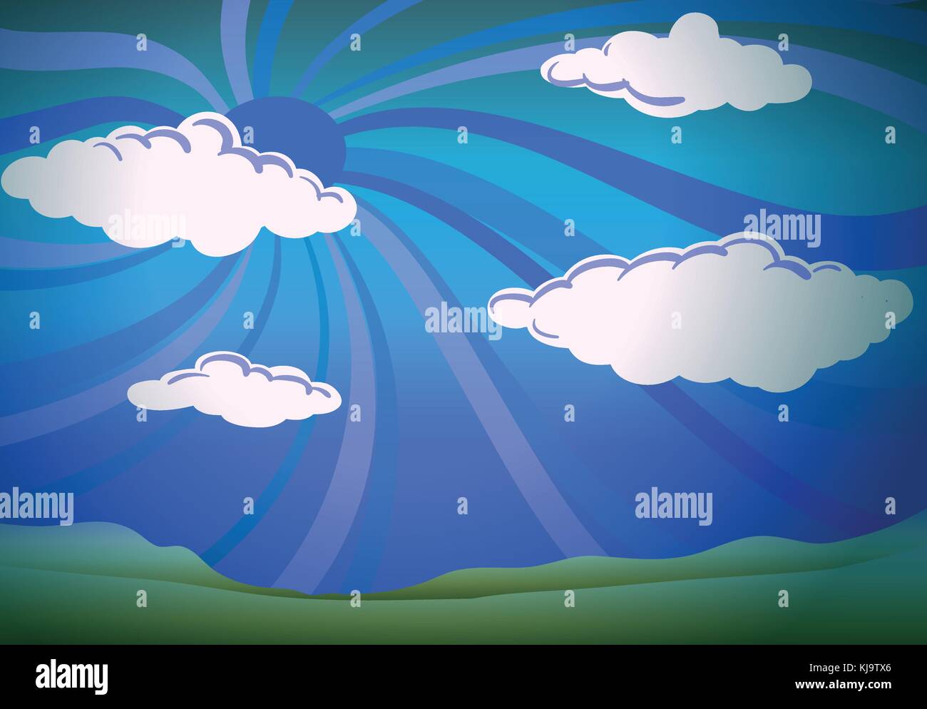 Illustration of the white clouds in a blue sky Stock Vector Image & Art ...