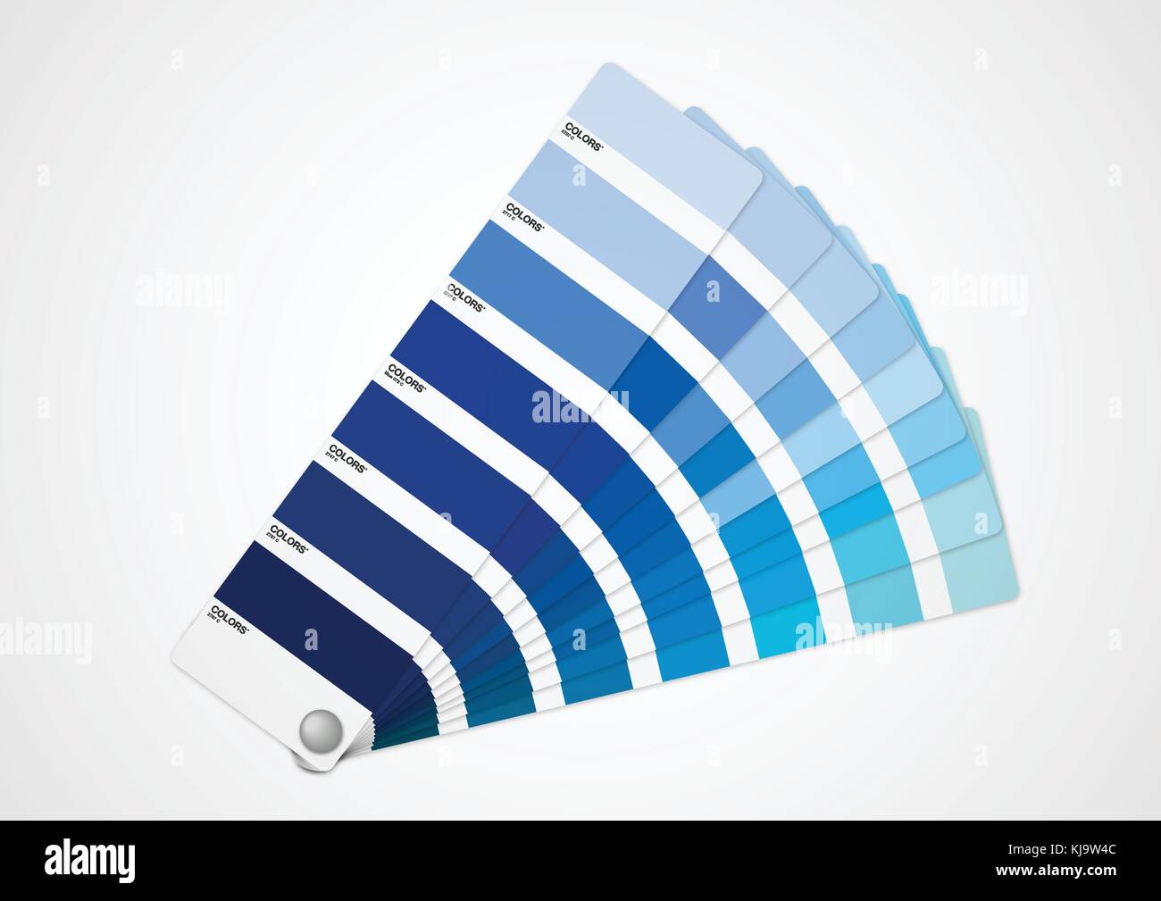 Vector illustration of blue range colors guide presentation Stock Vector