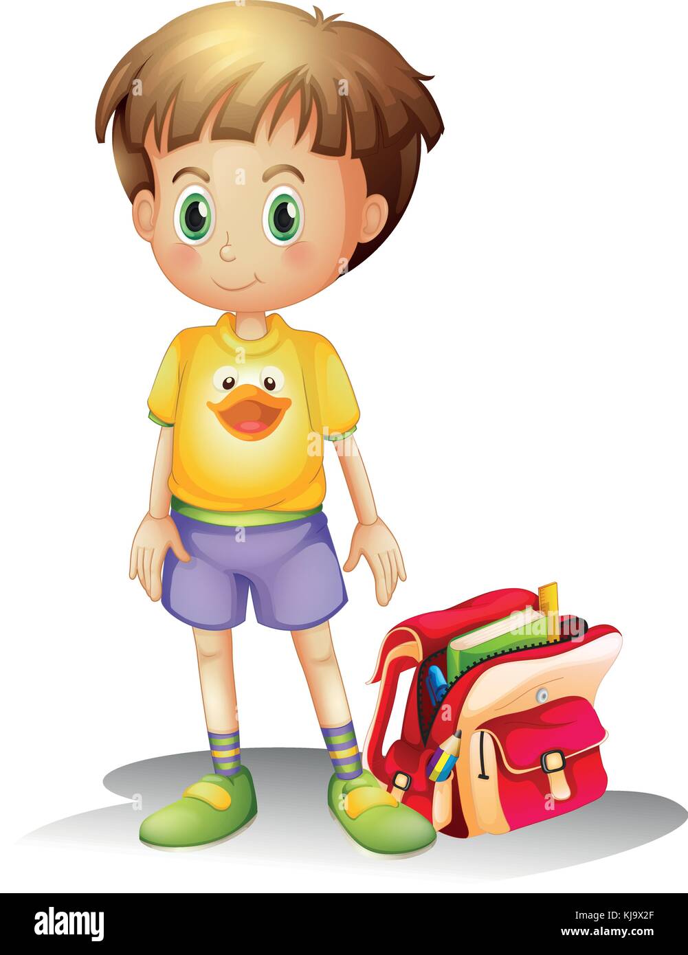 Illustration of a young boy with his school bag on a white background Stock Vector Image & Art - Alamy Illustration of a young boy with his school bag on a white background Stock Vector Image & Art - Alamy