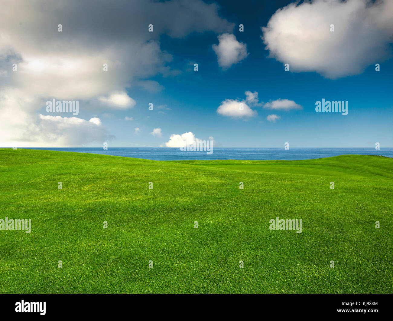 Beautiful landscape with an amazing blue sky and white clouds Stock ...