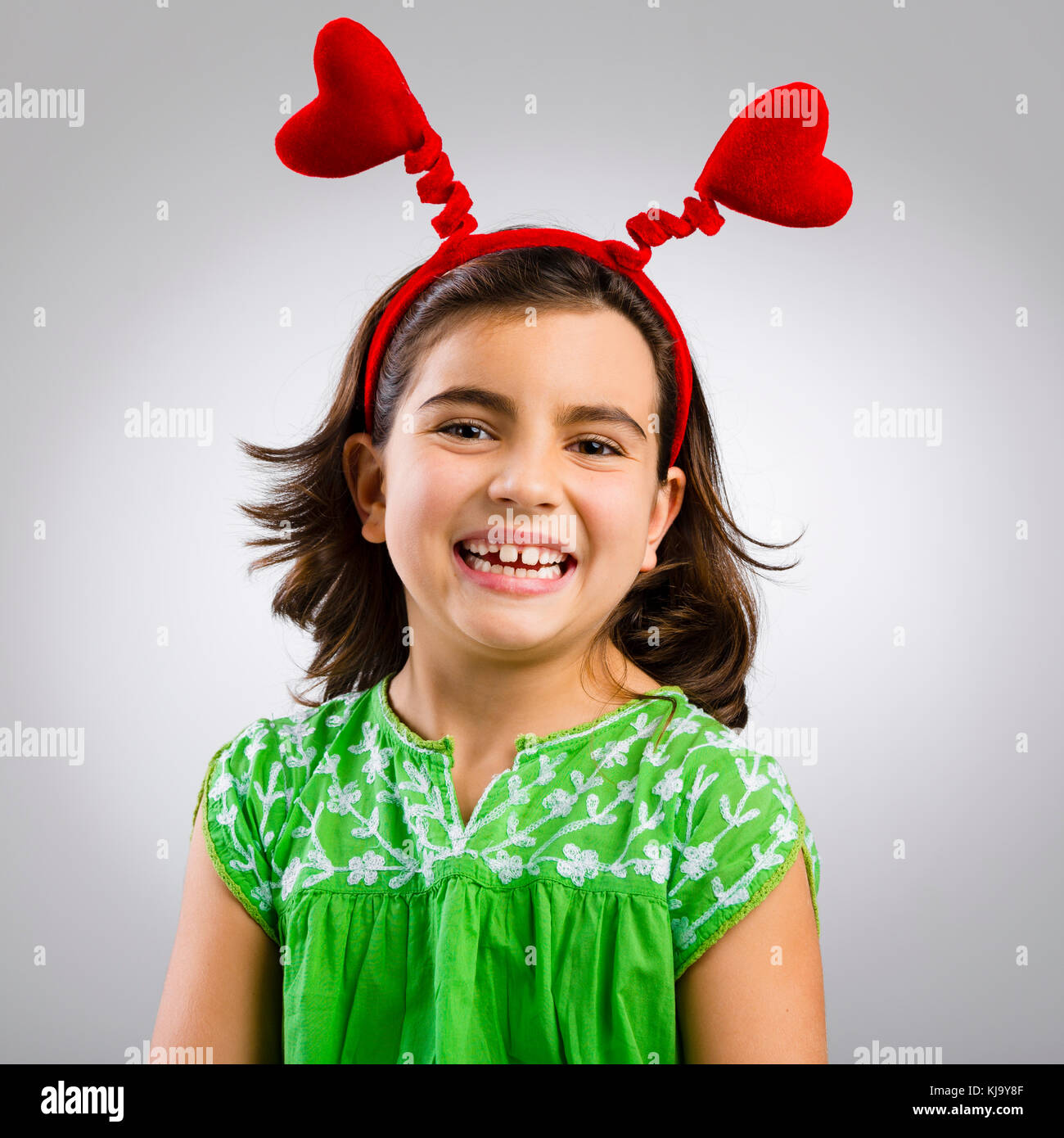 little girl with headband