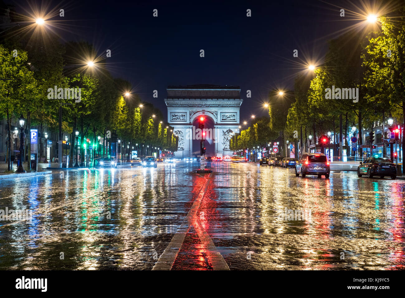 The arc de Triomphe Paris Stock Photo