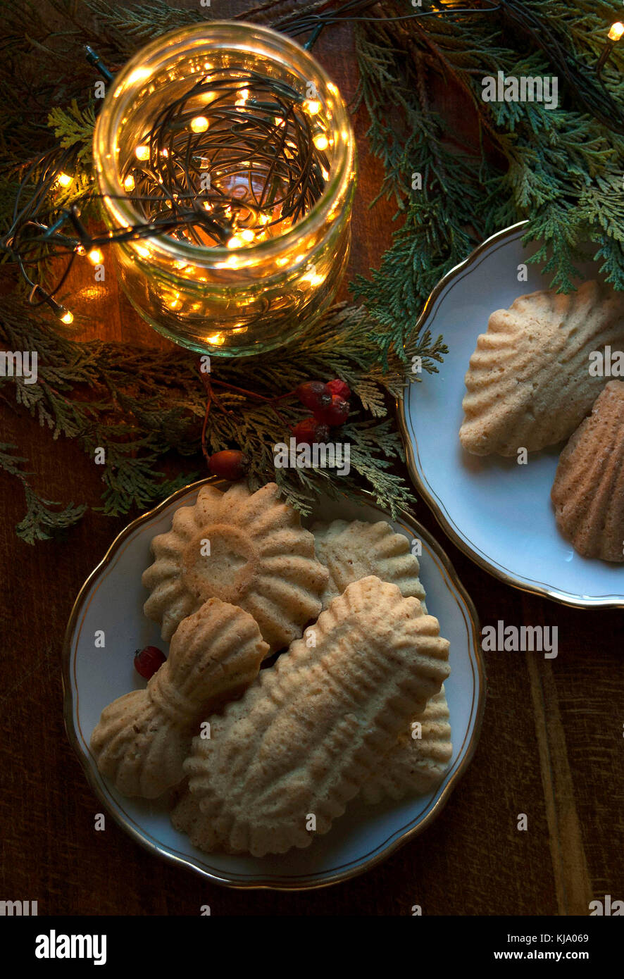 Honey cakes on plate Stock Photo Alamy