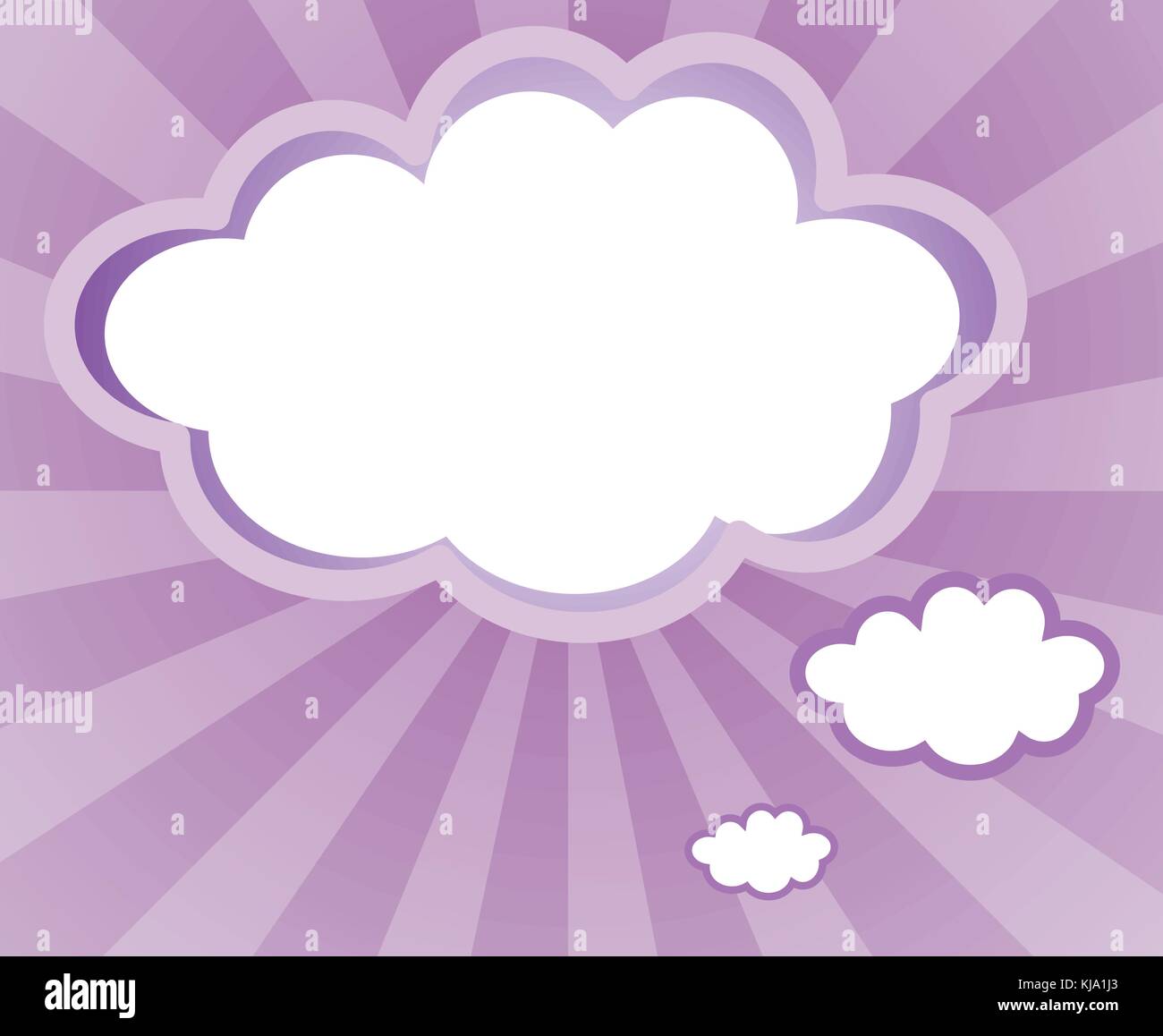 Illustration of an empty space in a cloud form Stock Vector
