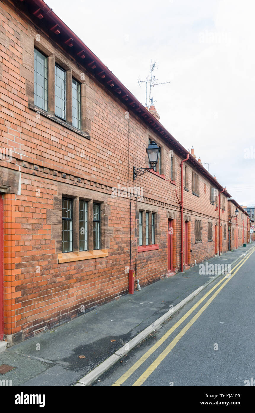 Row Of Red Brick Workers Cottages Built By The Chester Cottage