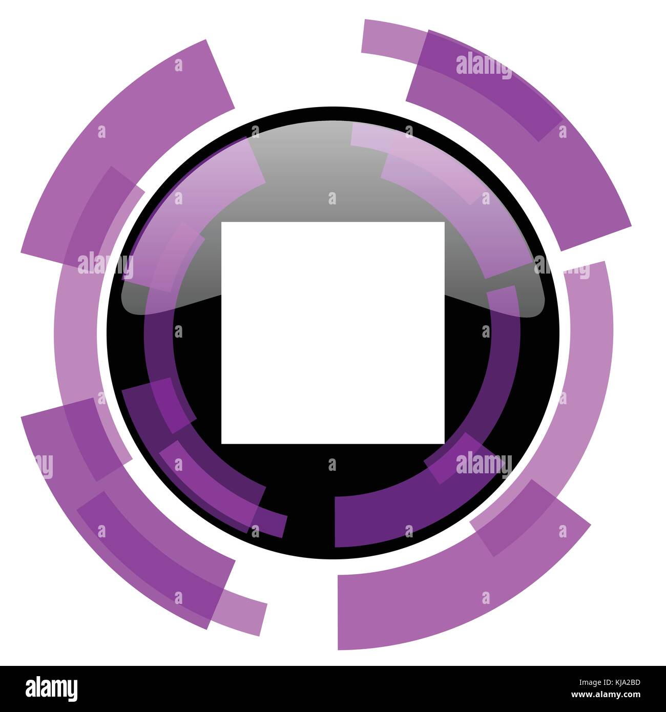 Stop pink violet modern design vector web and smartphone icon. Round ...