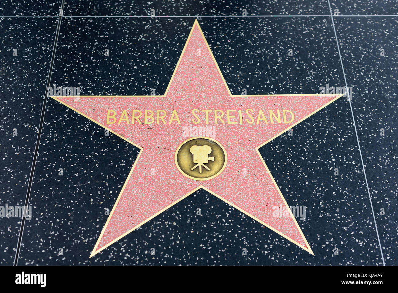 HOLLYWOOD, CA - DECEMBER 06: Barbra Streisand star on the Hollywood Walk of Fame in Hollywood, California on Dec. 6, 2016. Stock Photo
