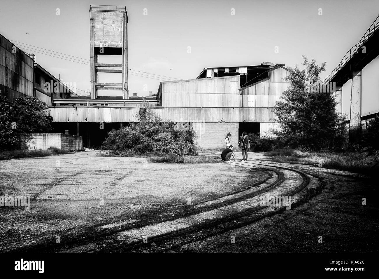 an abandoned factory in Italy Stock Photo