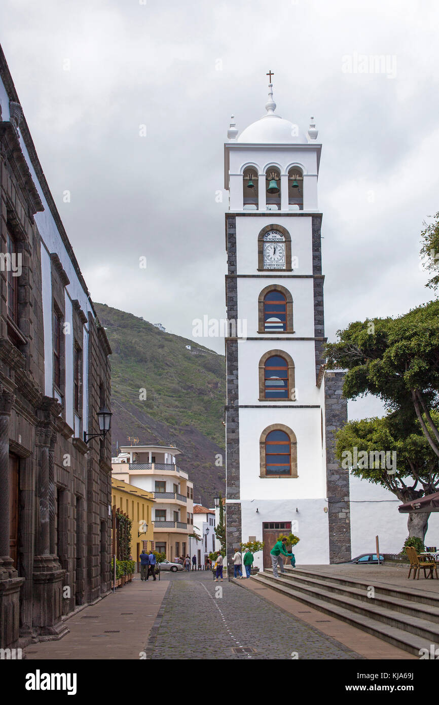 Church Santa Ana at the village Garachico, north of the island, Tenerife island, Canary islands, Spain Stock Photo