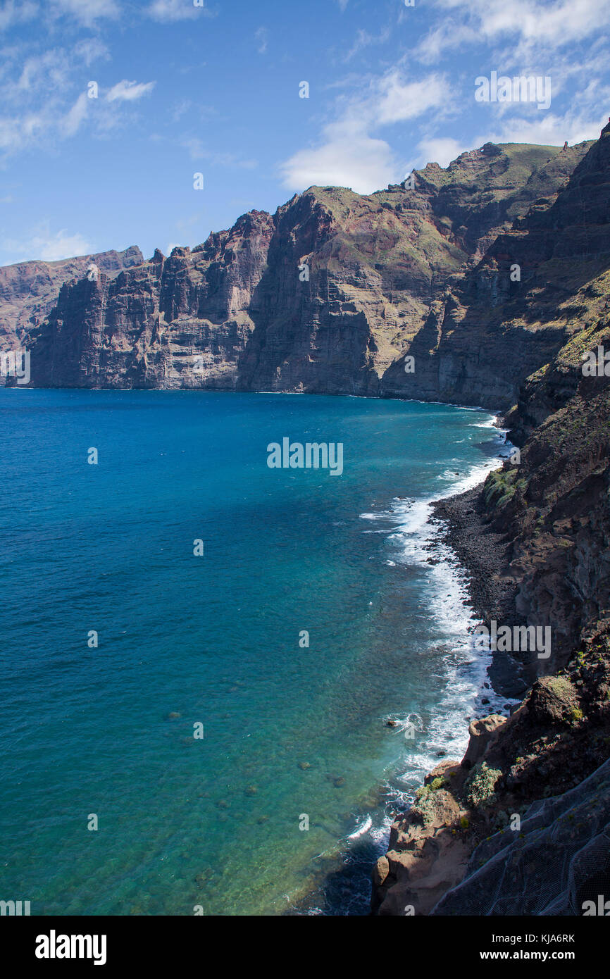 Blick auf Los Gigantes an der Westkueste, view on Los Gigantes, west side of the island, Tenerife island, Canary islands, Spain Stock Photo