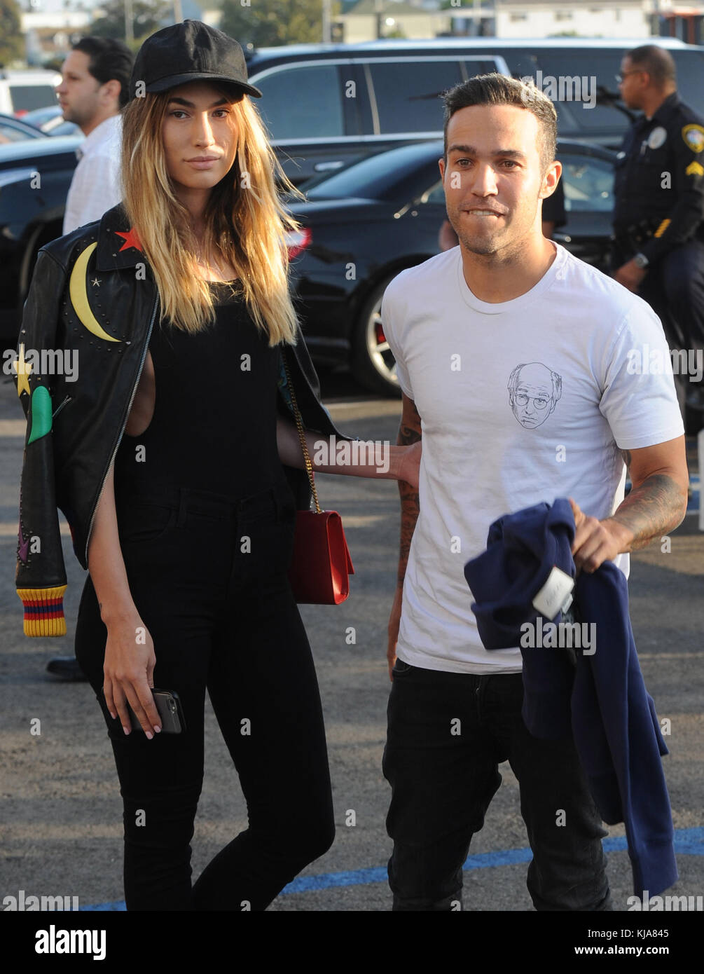 LOS ANGELES, CA - JUNE 24: Pete Wentz and Meagan Camper arriving at The
