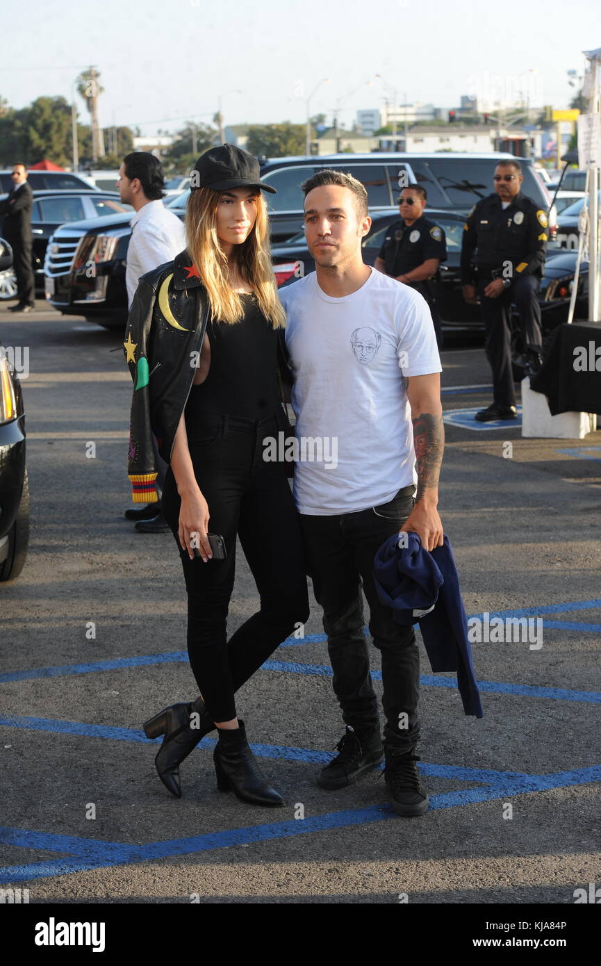 LOS ANGELES, CA - JUNE 24: Pete Wentz and Meagan Camper arriving at The