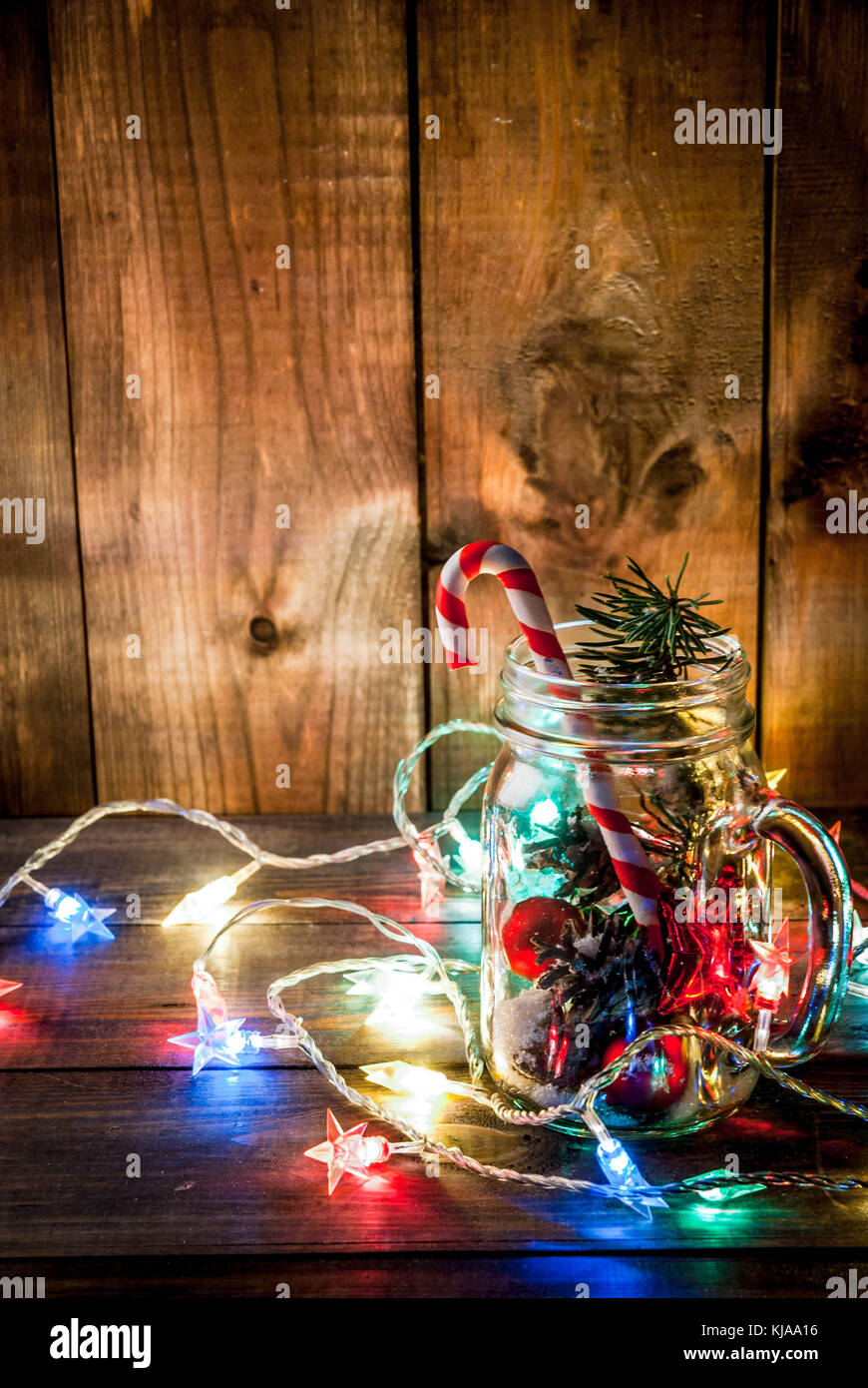 Christmas New Year S Concept Mason Jar With Christmas