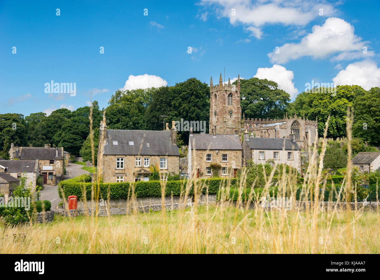 Beautiful English village of Hartington in the Peak District, Derbyshire, England. Stock Photo