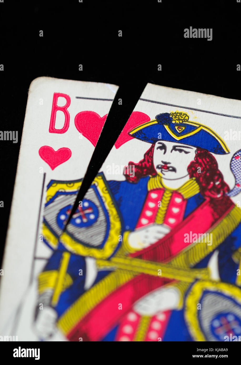 jack of hearts with cut Stock Photo